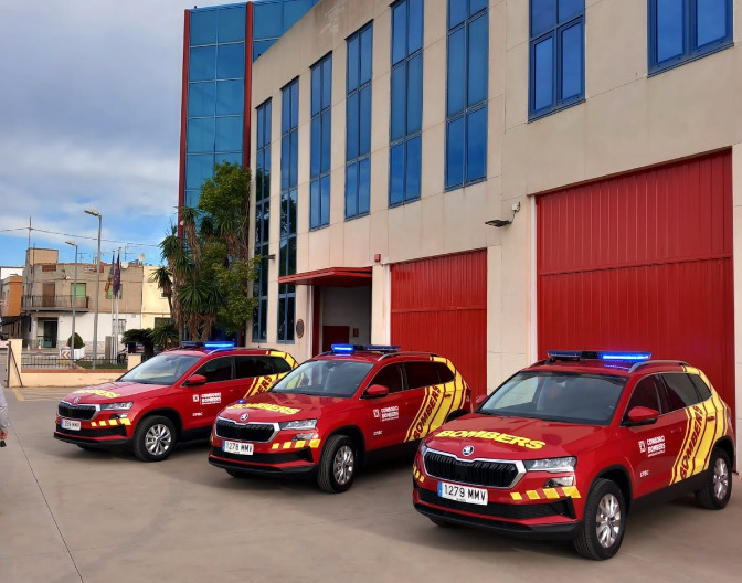 Incorporación de nuevos vehículos Skoda al consorcio provincial de bomberos de Castellón